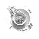 Pasta bowl tattoo design idea