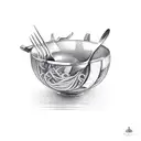 Pasta bowl tattoo design idea