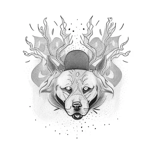 blind animals heartache tattoo design idea