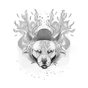 blind animals heartache tattoo design idea