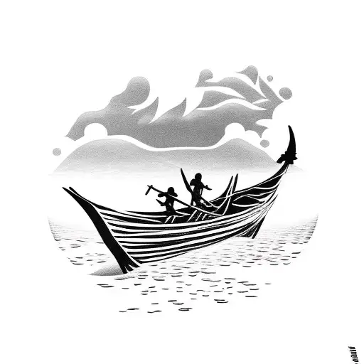 filipino tribal with Karakoa boat, Philippines islands, jasmine flower, and filipino sub tattoo design idea