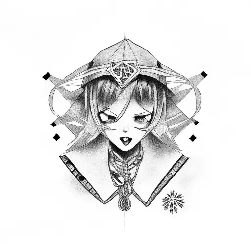 punk girl lesbian tattoo design idea