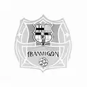 FC Barcelona logo with champions league trophy and laliga trophy and some players tattoo design idea
