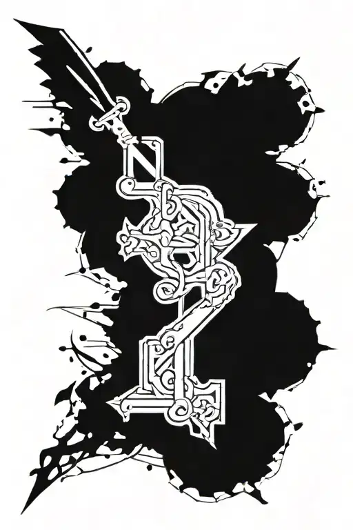 I need to do a tattoo design with Arsenal logo, Letter M, Linkin  Park logo and date 11.12.2024 tattoo design idea