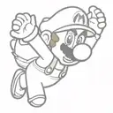 Super Mario tattoo design idea