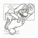 Super Mario tattoo design idea