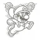 Super Mario tattoo design idea