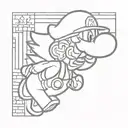 Super Mario tattoo design idea