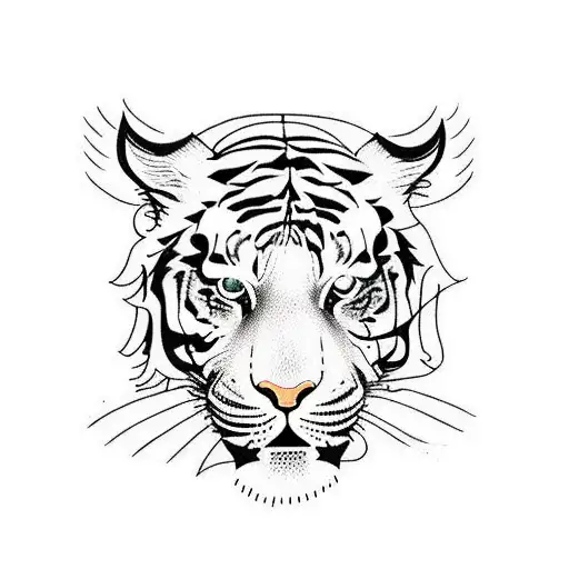 full body tiger tattoo design idea