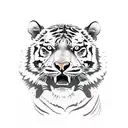 full body tiger tattoo design idea