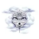 clouds tattoo design idea