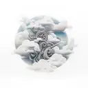 clouds tattoo design idea