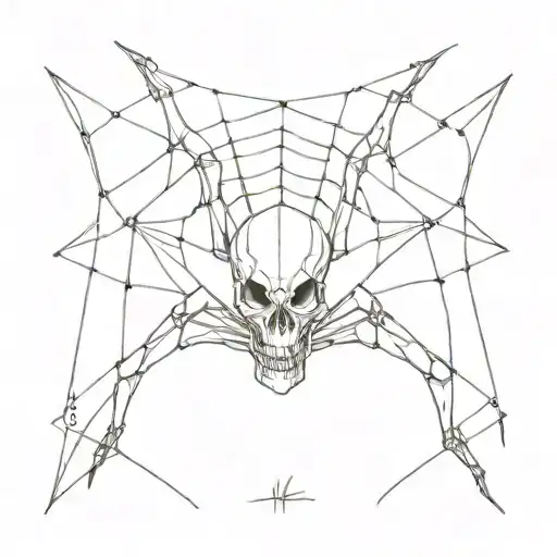 spider skull web spine tattoo design tattoo design idea