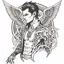 chrollo lucifer tattoo design idea