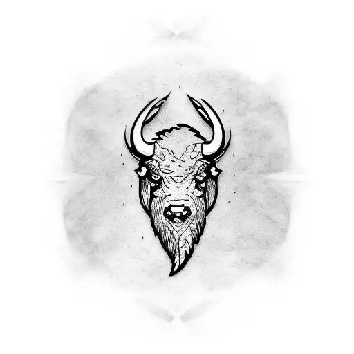 Buffalo Wing Drum outline tattoo design idea
