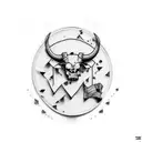 Bone in buffalo wing drum tattoo design idea