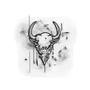 Bone in buffalo wing drum tattoo design idea