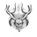 Bone in buffalo wing drum tattoo design idea
