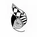 harlequin tattoo design idea