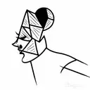 harlequin tattoo design idea