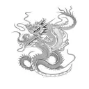 Khmer dragon  tattoo design idea