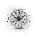 old school clock with latitude and longitude  tattoo design idea