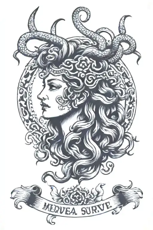 medusa ox survive my battle tattoo design idea
