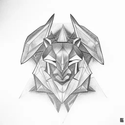 grulla de origami tattoo design idea