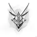 grulla de origami tattoo design idea
