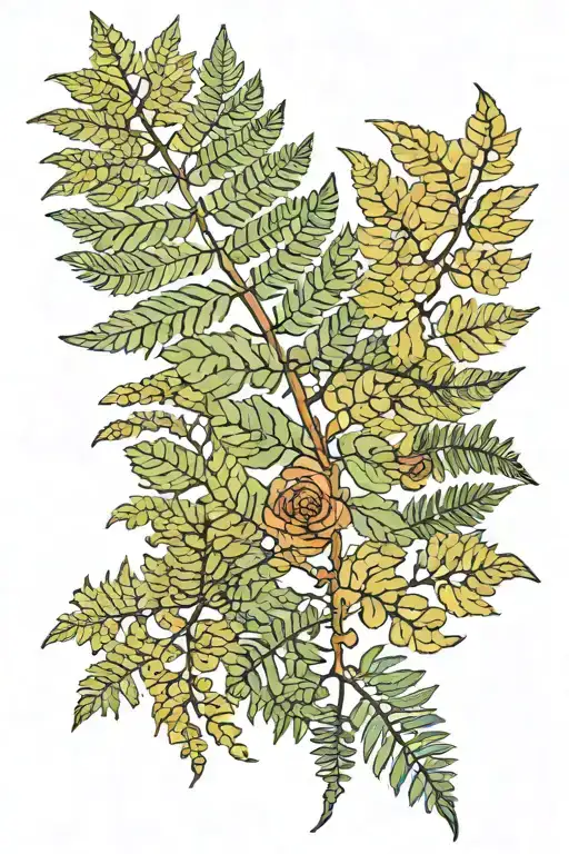 forest fern nature inspired tattoo tattoo design idea