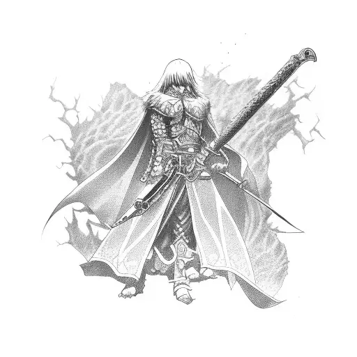 anime berserk big sword tattoo design idea