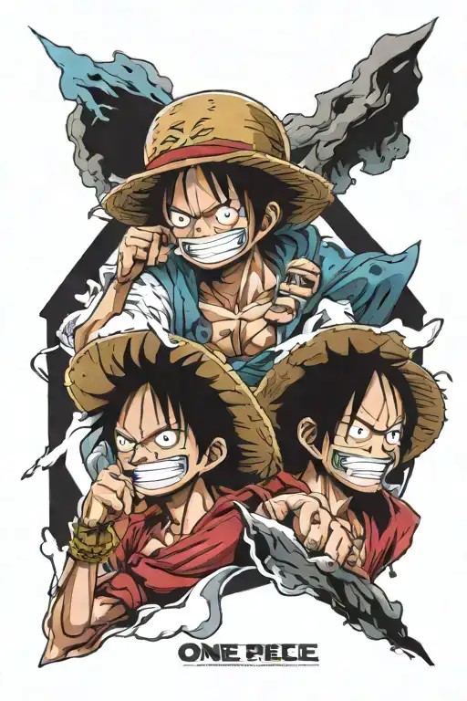 one piece Luffy and ace   tattoo design idea