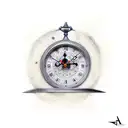 a clock with a sword went through it in the middle from the top tattoo design idea