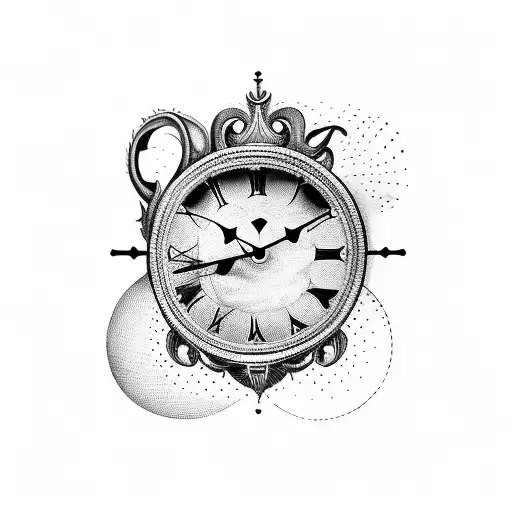 Clock Salvador dali tattoo design idea