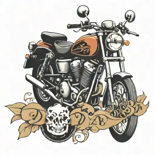 Dad passed away motorcycle   tattoo design idea