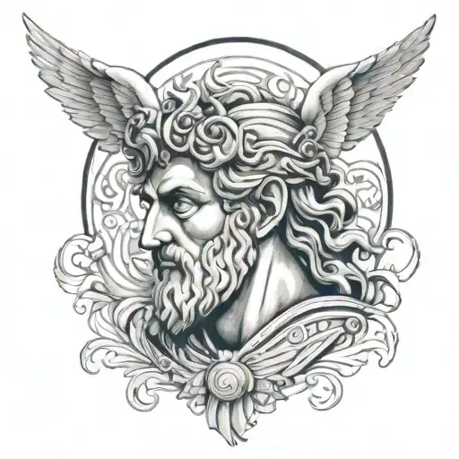 greek god Kairos Greek god tattoo design idea