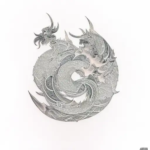 shen long tattoo design idea