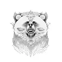 Final Boss Grizzly Bear tattoo design idea