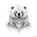 Final Boss Grizzly Bear tattoo design idea