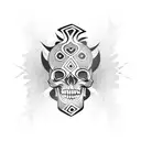 Peruvian Skull tattoo design idea