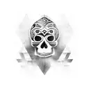 Peruvian Skull tattoo design idea