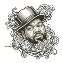Number 3 ice cube tattoo design idea