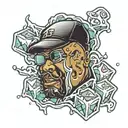 Number 3 ice cube tattoo design idea
