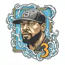 Number 3 ice cube tattoo design idea