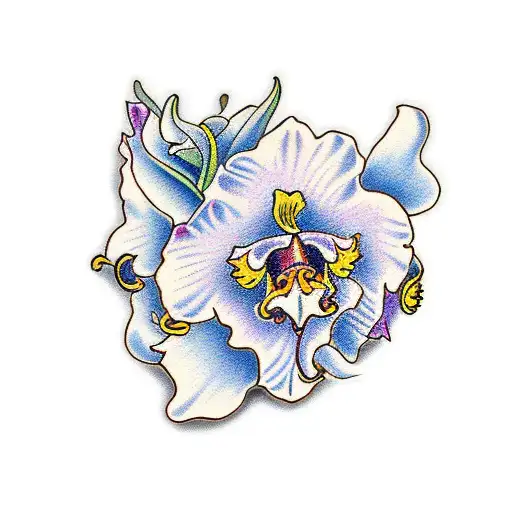 orchid cattleya tattoo stencil