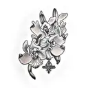 cattleya orchid tattoo design idea