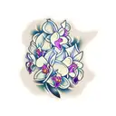 cattleya orchid tattoo design idea