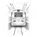 train car on track tattoo design idea