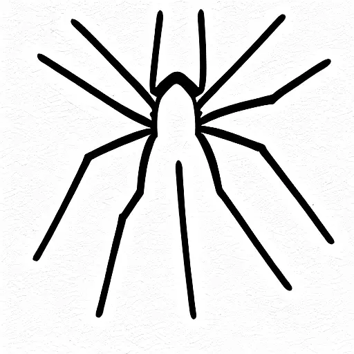 Spider hanging in a messy web tattoo design idea