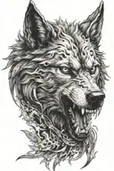 fenrir breaking free tattoo design idea